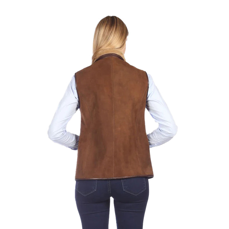 Womens-Suede-Shearling-Leather-Vest
