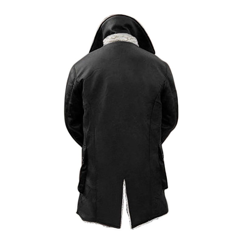 Bane Swedish Leather Black Winter Coat