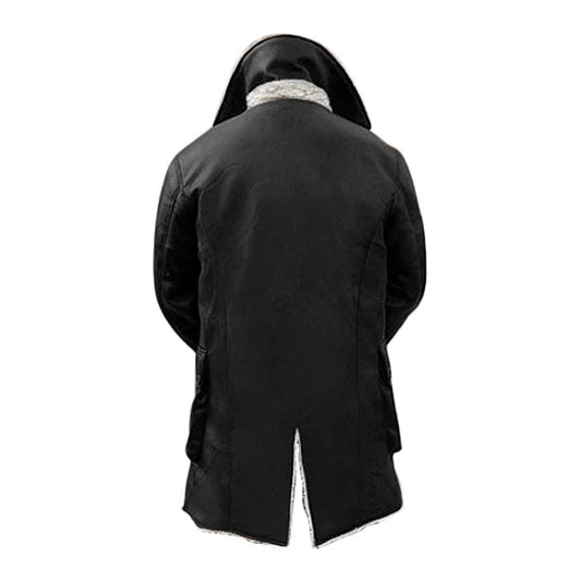 Bane Swedish Leather Black Winter Coat