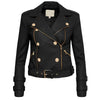 Womens Billie Belted Leather Jacket
