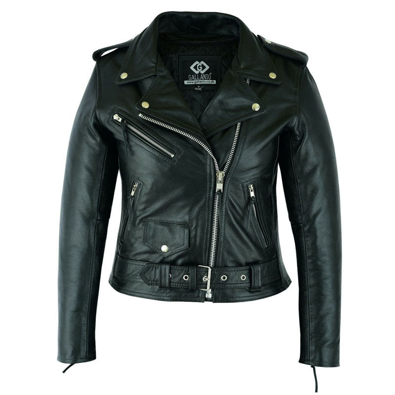 Women’s Classic Motorcycle Leather Jacket