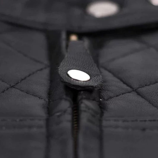 Women Cafe Racer Leather Jacket