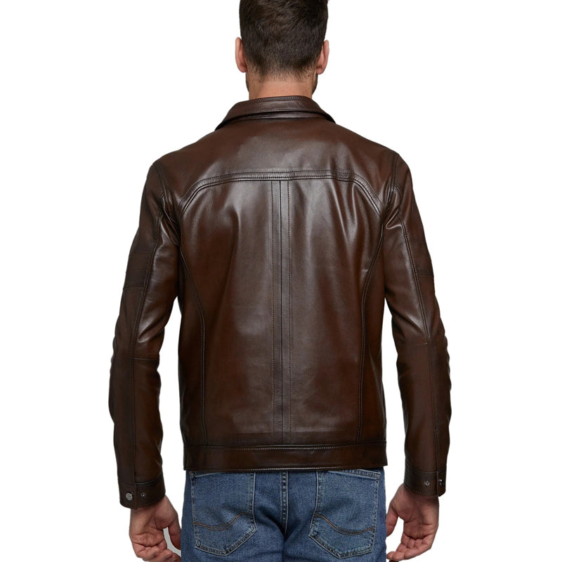 Men’s Real Brown Leather Jacket