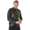 Men’s Real Black Leather Slim Jacket