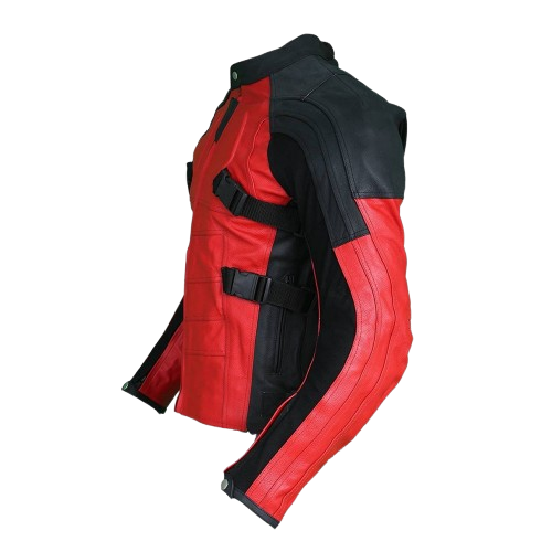 Armored Style Deadpool Biker Leather Jacket