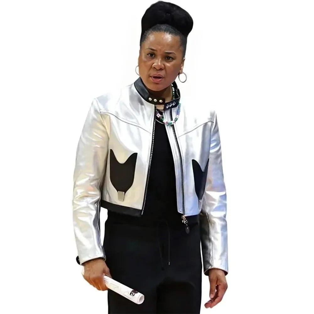 Dawn Staley Silver Leather Jacket