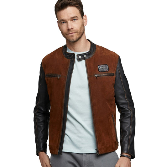 Men’s Real Brown Leather Brando Jacket