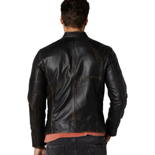 Men’s Real Brown Leather Vintage Classic Jacket