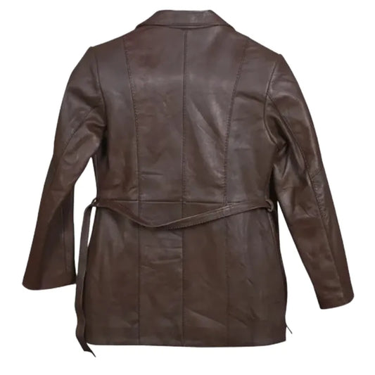 Men’s Chocolate Brown Leather Blazer