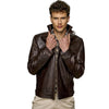 Men’s Real Dark Brown Leather Antique Jacket