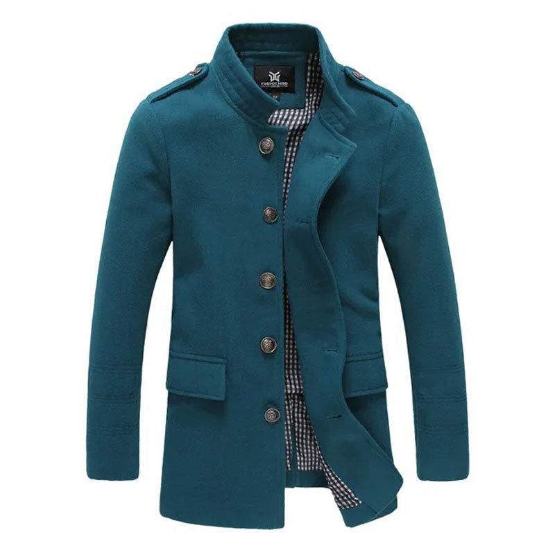 Men’s Woolen Winter Mid-Length Trench Coat