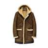 Mens Hooded Sheepskin Shearling Leather Jacket