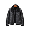 Aviator Winter Coat Fur Bomber Leather Jacket