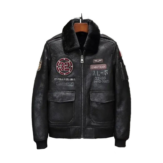 Mens Airforce Flight Coat Embroidered Jacket