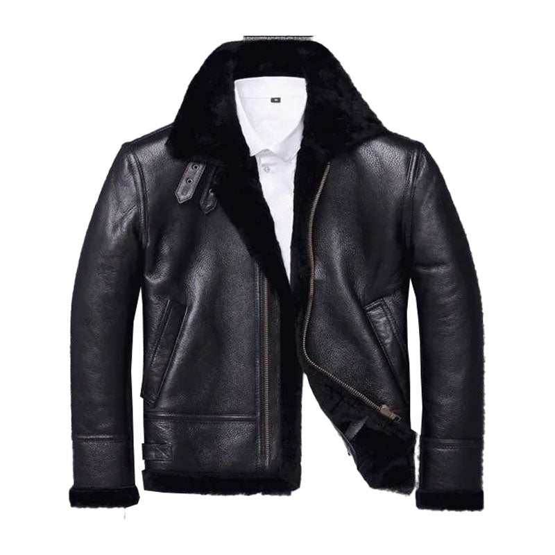 Mens Sheepskin Winter Fur Coat Jacket