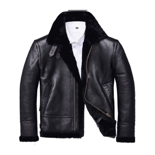 Mens Sheepskin Winter Fur Coat Jacket