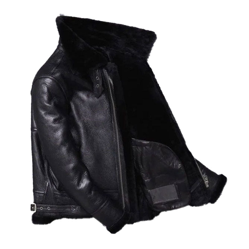 Mens Sheepskin Winter Fur Coat Jacket