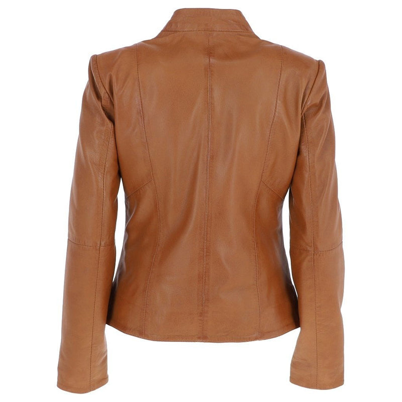 Women’s Leather Jacket Tan