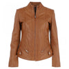 Women's Leather Jacket Tan