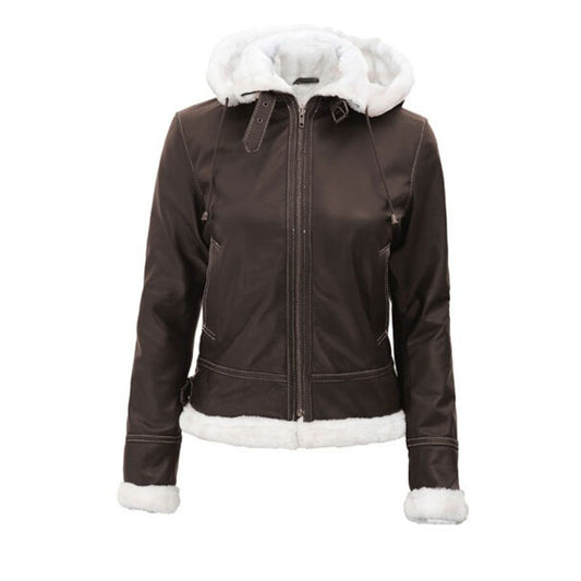 Womens Shearling Brown Jacket