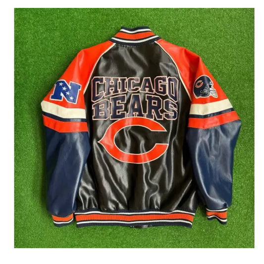 Chicago Bear Playoff Leather Jacket