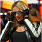 2024 Las Vegas GP Paris Hilton Black Leather Jacket
