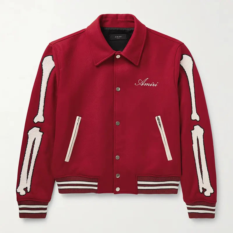 AMIRI Bones Twill Varsity Jacket