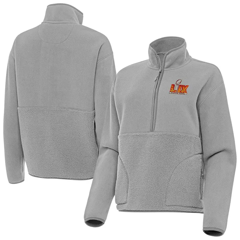 Antigua Super Bowl LIX Figure Quarter-Zip Jacket