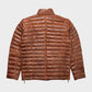 Men Antique Brown Puffer Quilted Jacket