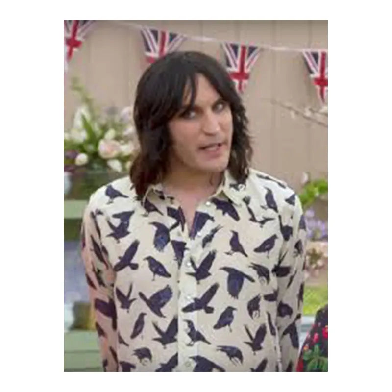 Bake Off Noel Fielding Raven Printed Shirt