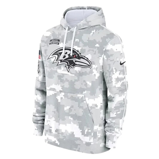 Baltimore Ravens Salute To Service Camo 2024 Hoodie