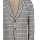 Beige & Black Houndstooth Patterned Cashmere Blazer
