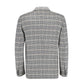 Beige & Black Houndstooth Patterned Cashmere Blazer