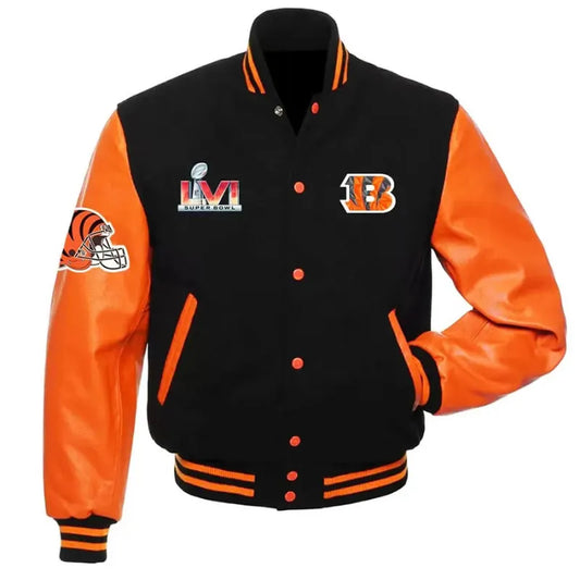 Bengals Super Bowl Varsity Jacket Front