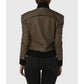 Betty Womens Brown Bomber Leather Jacket