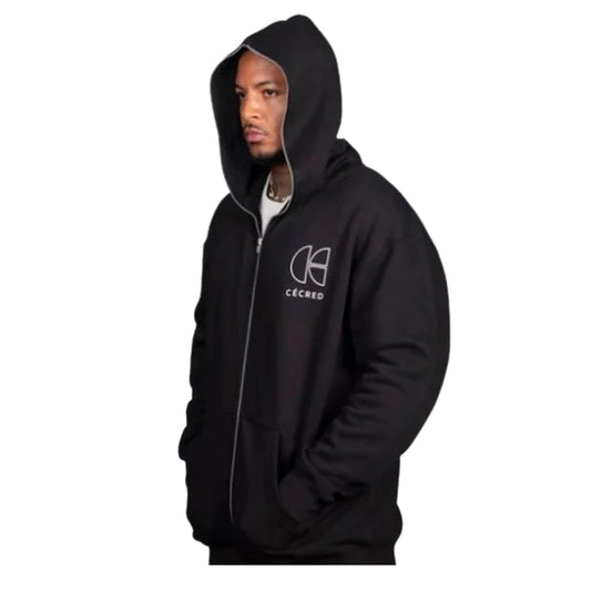 Beyonce Cecred Full Zip Hoodie Black