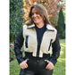 Women’s Black And Cream Sherpa Jacket