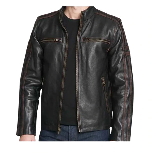 Rivet Leather Black Jacket
