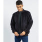 Black Wool Bomber Jacket