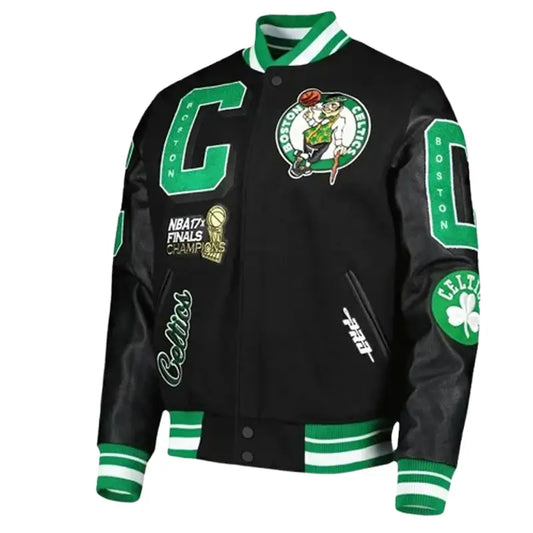 Boston Celtics Black Varsity Jacket