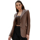 Brown eco-leather jacket