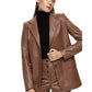 Brown eco-leather jacket