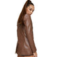 Brown eco-leather jacket