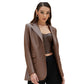 Brown eco-leather jacket