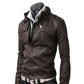 Button Pocket Slim Dark Brown Jacket