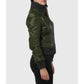 Womens Green Bomber Leather Jacket