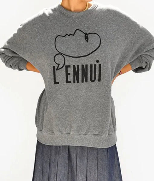Christa-Miller-TV-Series-Shrinking-S02-Liz-Grey-Oversized-lennui-Sweatshirt