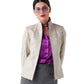 Women’s Real Beige Leather Classy Jacket