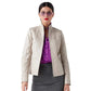 Women’s Real Beige Leather Classy Jacket