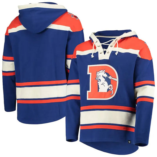 Denver Broncos Throwback Lacer Hoodie